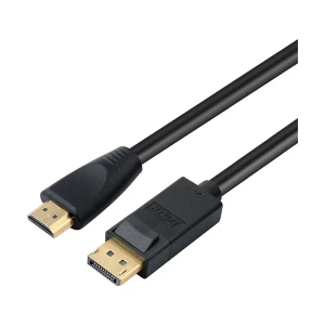 Dtech DisplayPort Male to HDMI Male, 1.8 Meter, Black Cable # DT-CU0305