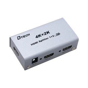 Dtech DT-7142 HDMI Female to Female Gray Splitter #DT-7142 (1 in 2 out)