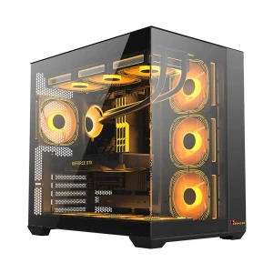 PC Power Iceberg Stealth Mid Tower Black ATX Gaming Desktop Casing #PP-GS605 BK