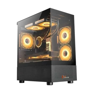 PC Power Sea View PG-H30 BK Mid Tower Black Micro-ATX Gaming Desktop