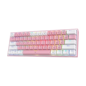 Redragon K617 FIZZ RGB (Red Switch) Pink-White gaming Keyboard