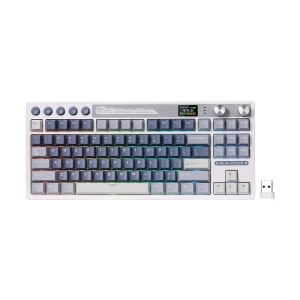 Royal Kludge RK M87 Tri Mode RGB Hot Swap (Beige Switch) Ocean Blue Mechanical Gaming Keyboard