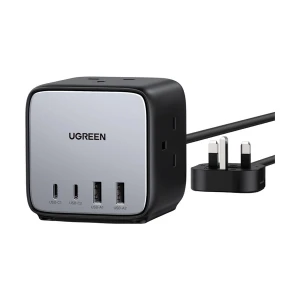 Ugreen CD268 (90906) Dual USB, Dual USB-C & Tri AC Outlet Metallic Desktop Charging Station #90906 (3 Pin, UK)