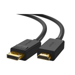 Ugreen DP101 (10204) DisplayPort Male to HDMI Male, 5 Meter, Black Cable # 10204 (4K)