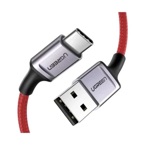 Ugreen 20527 USB Male to Type-C Male, 1 Meter, Red Data Cable #20527