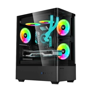 Value Top NUBIA20F5 Mini Tower Black Micro-ATX Gaming Desktop Casing