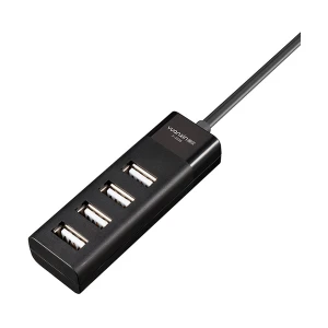 Yuanxin X-2328 USB Male to Quad USB Female Black Hub # X-2328