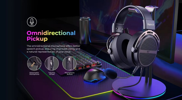 Havit Gamenote H2030E Wired Black & Ochre Gaming Headphone Price in ...