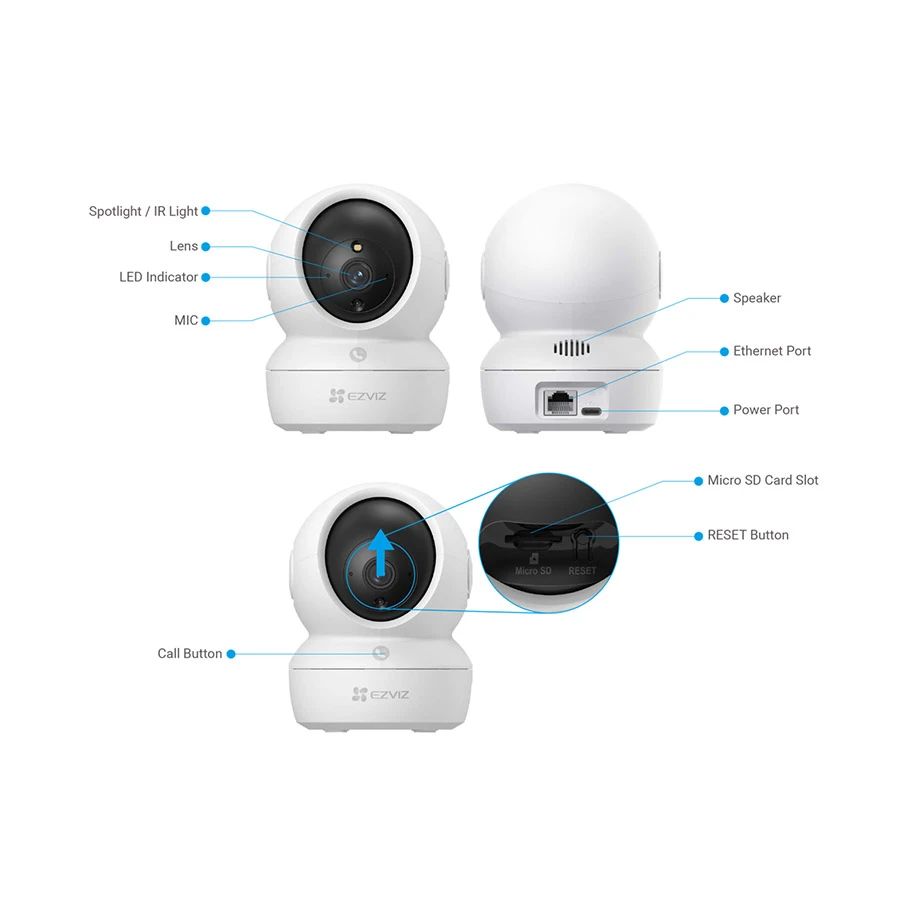 Ezviz H6c Pro 2K Wireless / Wi-Fi Camera in BD