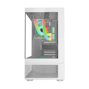 1st Player Mi7-A Mid Tower White ATX Gaming Desktop Casing with Fan, HUB & Controller