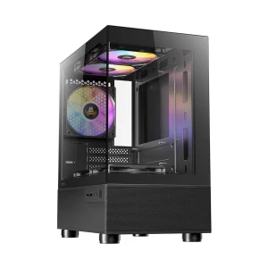 Antec CX200M RGB Elite Mini Tower Black (Tempered Glass Window) Micro-ATX Gaming Desktop Case