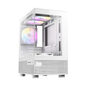 Antec CX200M RGB Elite Mini Tower White (Tempered Glass Window) Micro-ATX Gaming Desktop Case