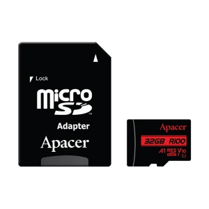 Apacer R100 MicroSDHC/SDXC UHS-1 U1 V10 A1 32GB Memory Card with Adapter #AP32GMCSH10UB-R