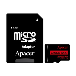 Apacer R100 MicroSDHC/SDXC UHS-I U1 V10 128GB Class10 Memory Card with Adapter #AP128GMCSX10UB-R