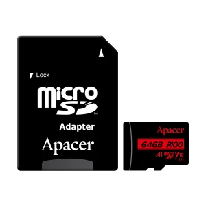 Apacer R100 MicroSDHC/SDXC UHS-I U1 V10 64GB Class10 Memory Card with Adapter #AP64GMCSX10UB-R