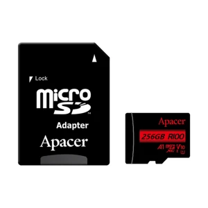 Apacer R100 SDXC/SDHC UHS-I U3 V30 256GB Class 10 Memory Card with Adapter #AP256GMCSX10UB-R