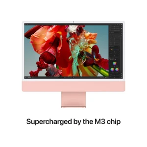 Apple iMac (Late 2023) Apple M3 Chip 8GB RAM, 256GB SSD 24 Inch 4.5K Retina Display Pink All in One PC #MQRD3LL/A, MQRD3ZP/A
