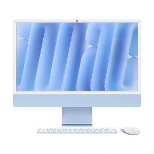 Apple iMac (Late 2024) Apple M4 Chip 24 Inch 4.5K Retina Display Blue All in One PC (Magic Keyboard, Magic Mouse) #MWV33xx/A