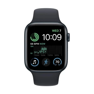 Apple Watch SE 2nd Gen 44mm (GPS) Midnight Aluminum Case Smart Watch with Midnight Sport Medium Large Band #MNTG3LL/A