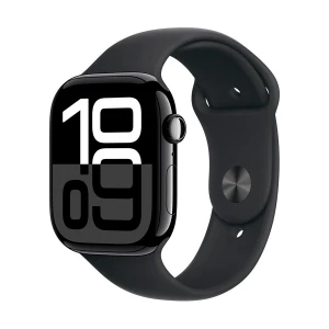 Apple Watch Series 10 46mm (GPS) Jet Black Aluminum Case with Black Sport Medium Large Band #MWWQ3xx/A