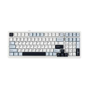 Aula F99 Tri Mode (Gray Wood V3 Switch) Sky White Mechanical Gaming Keyboard