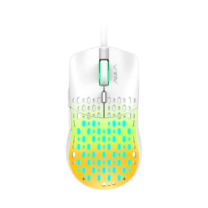 Aula S11 Pro Wired White Yellow Honeycomb Gaming Mouse