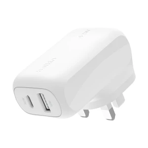 Belkin BoostCharge WCB009myWH 42W PD 3.0 PPS USB & USB-C White Charger / Charging Adapter #WCB009myWH (UK)