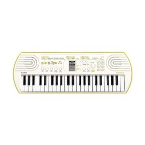 Casio SA-80 White & Lime Mini Portable Musical Keyboard Piano without Adapter