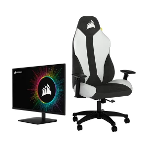 Corsair XENEON 32UHD144-A 32 Inch 4K UHD Display Dual HDMI, DP, USB, USB Type-C Gaming Monitor With Corsair TC70 White Gaming Chair #CM-9020006-PE