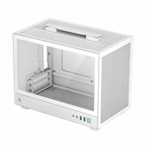 Deepcool CH160 WH Ultra Portable Mini Tower White (Tempered Glass Window) Mini-ITX Desktop Case #R-CH160-WHNGI0-G-1