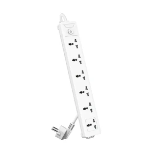 Deli 2 Pin 6 Port White Power Strip # ET405 (3 Meter)