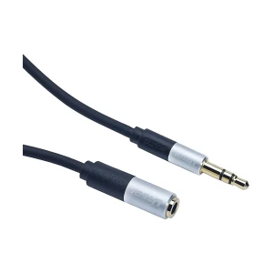 Dtech 3.5mm Male to Female, 2 Meter, Black Audio Cable #DT-T0218