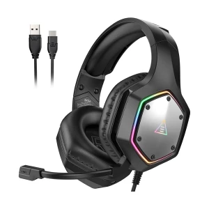 EKSA E1000 V2 RGB Black Wired Over-Ear Gaming Headphone