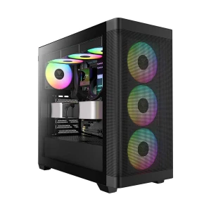 Gamdias Athena M3 ARGB Mid Tower Black (Tempered Glass) E-ATX Gaming Desktop Case