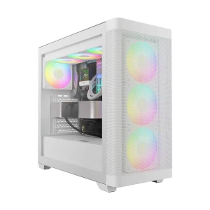 Gamdias Athena M3 WH ARGB Mid Tower White (Tempered Glass) E-ATX Gaming Desktop Case