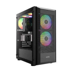 Gamdias AURA GC6 RGB Fine Mesh Mid Tower Black (Tempered Glass) ATX Gaming Desktop Case
