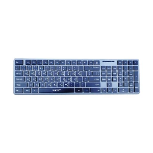 Havit KB235WB Dual Mode Bluetooth Black & Gray Keyboard With Bangla