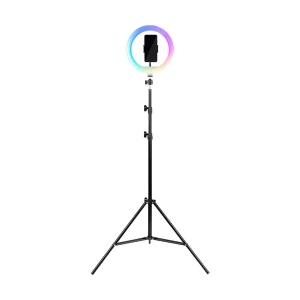 Havit ST7026 LED Phone Holder with RGB LED Selfie Ring Light & Extendable Tripod Stand