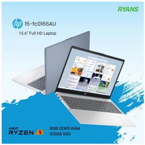 HP 15-fc0166AU AMD Ryzen 5 7520U 8GB DDR5, 512GB SSD 15.6 Inch FHD Display Moonlight Blue Laptop