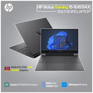 HP Victus Gaming 15-fb1031AX AMD Ryzen 5 7535HS 8GB RAM, 512GB SSD 15.6 Inch FHD Display Mica Silver Gaming Laptop