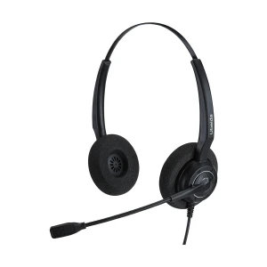 Inbertec UB200DU Duo Wired USB Noise Cancelling Black Headphone