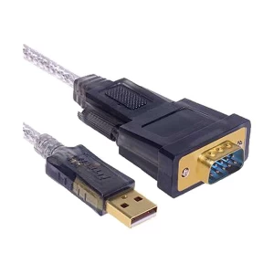 Dtech USB Male to Serial (RS-232) Male Black Cable