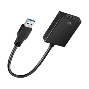 K2 USB Male to HDMI Female Black Converter