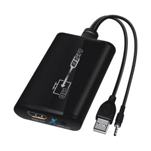 K2 USB Male to HDMI Female Black Converter