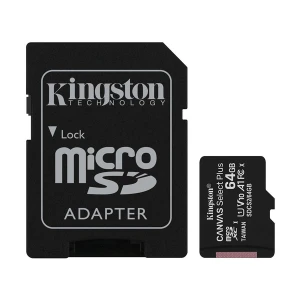 Kingston Canvas Select Plus 64GB MicroSD Memory Card with Adapter #SDCS2/64GB