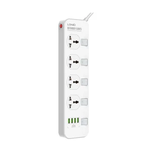 Ldnio 3 Pin 4 Port White Power Strip #SC4408 (4x USB)