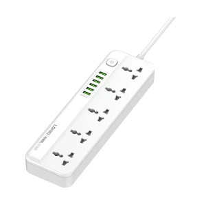 Ldnio 3 Pin 5 Port White Power Strip #SC5614 (6x USB)