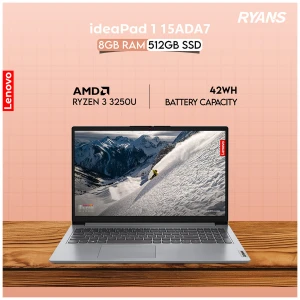 Lenovo IdeaPad 1 15ADA7 AMD Ryzen 3 3250U 8GB RAM 512GB SSD 15.6 Inch FHD Display Cloud Grey Laptop