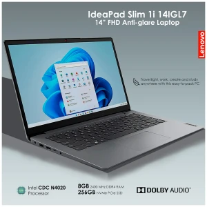 Lenovo IdeaPad Slim 1i 14IGL7 Intel CDC N4020 8GB RAM, 256GB SSD 14 Inch FHD Display Cloud Grey Laptop