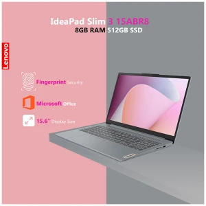 Lenovo IdeaPad Slim 3 15ABR8 AMD Ryzen 7 7730U 8GB RAM 512GB SSD 15.6 Inch FHD Antiglare IPS Display Arctic Grey Laptop